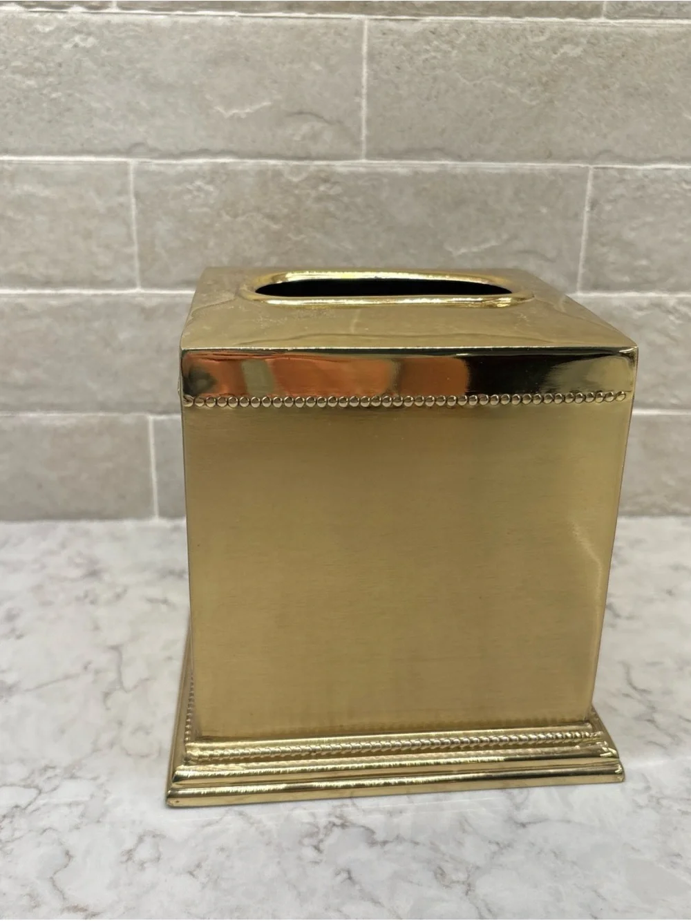 Gold Decorative Tissue Box Cover